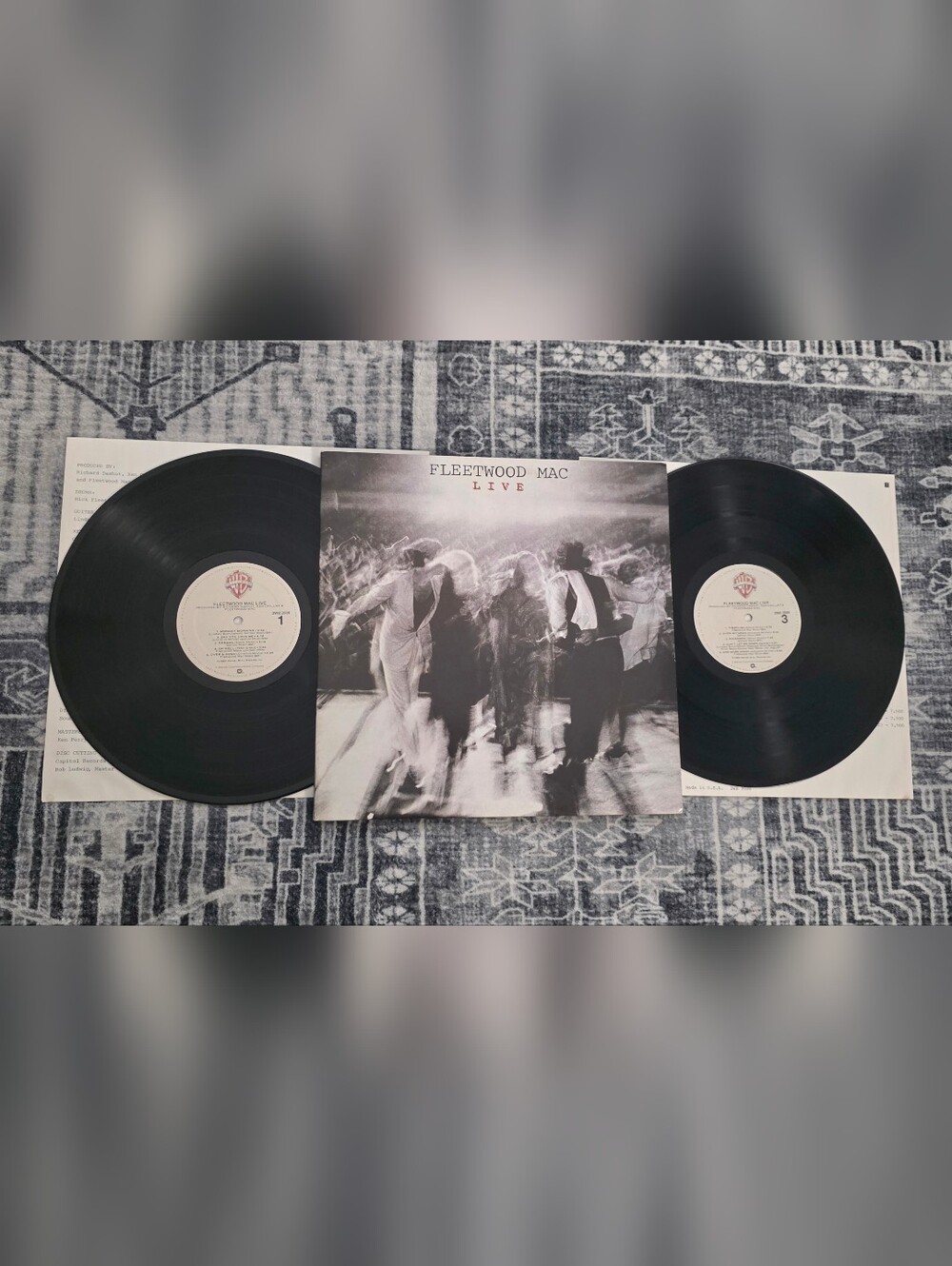 Fleetwood Mac Live 12" 2 X Vinyl LP 1980 vintage rare 80s Warner Bros 2WB 3500